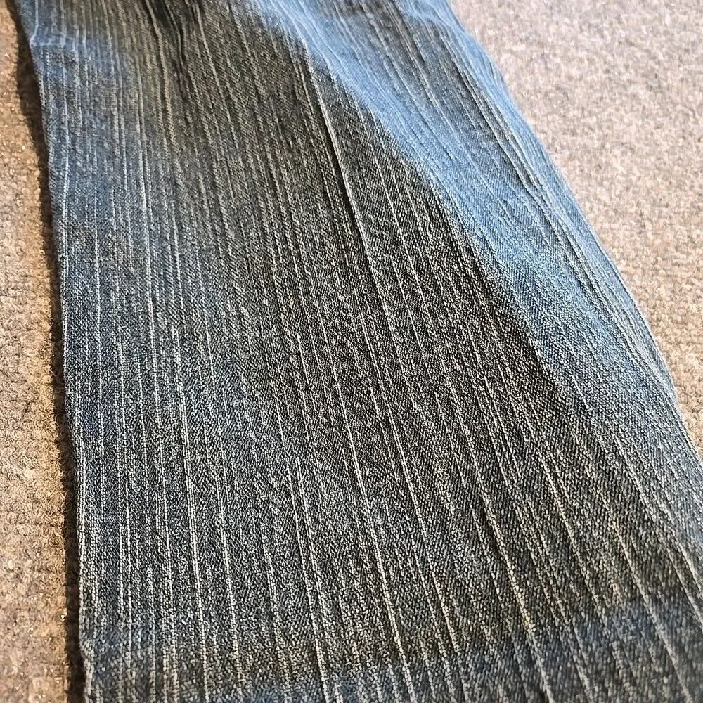 Levi 505 Denim Jeans Mens 36x32 Blue Straight Leg 5 Pocket Railroad Fade Whisker